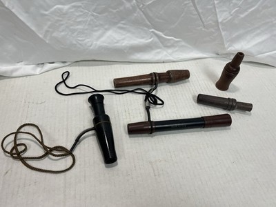 Vintage Game Call Lot of 5 - P.S. Olt, Duck Commander, Lohman, Faulk s