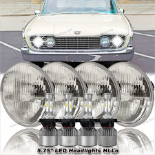 For Ford Galaxie 500 1962-1974-4pcs 5.75 5-34 Round Led-headlights Halo For Ford Galaxie 500 1962-1974-4pcs 5.75 5-34 Round Led-headlights Halo
