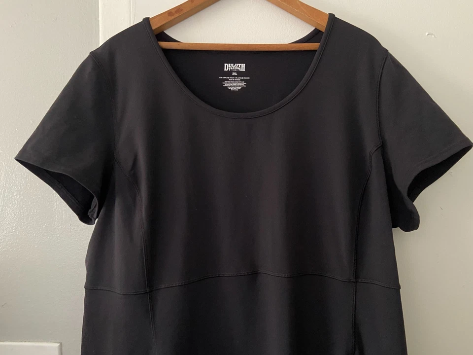 Para mujeres Duluth Trading Negro Vestido de Noche Camisa para Dormir Vestido 2XL Spandex Nylon Foto 2 de 4