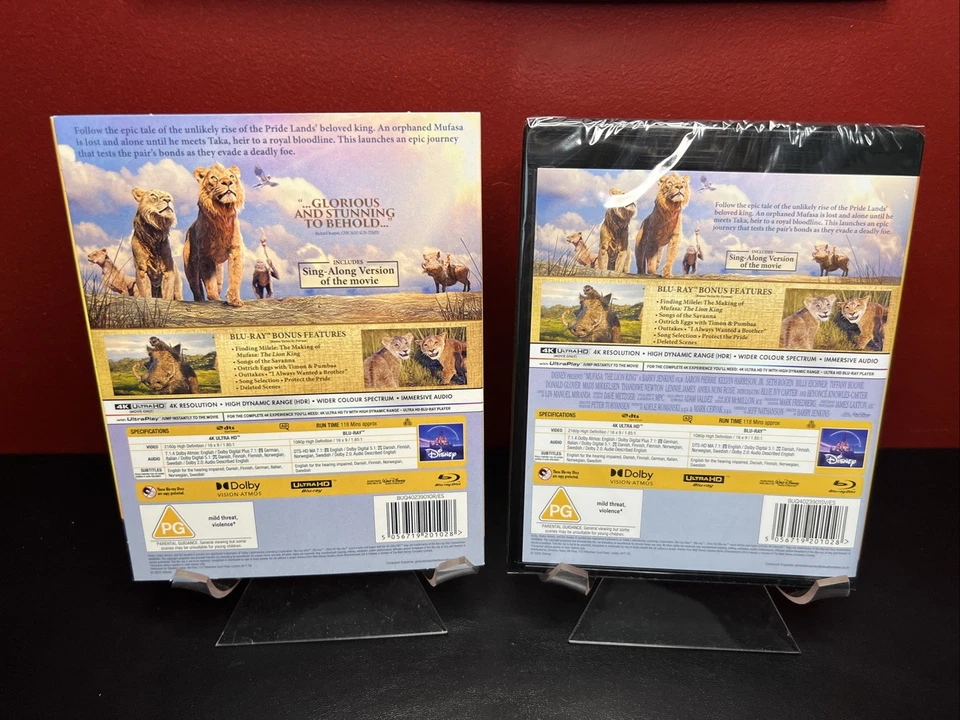 Mufasa: The Lion King (4K UHD+Blu-ray+**Near Mint**Slipcover) Factory Sealed #1 - Image 3 of 4