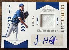 2020 Panini Absolute Jersey Signatures #AJS-JH Jonathan Hernandez /125 Auto RC