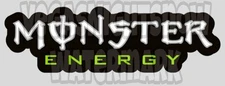 Monster Energy Drink 3.5 In Wide Laminated Vinyl Sticker Black Green White Logo