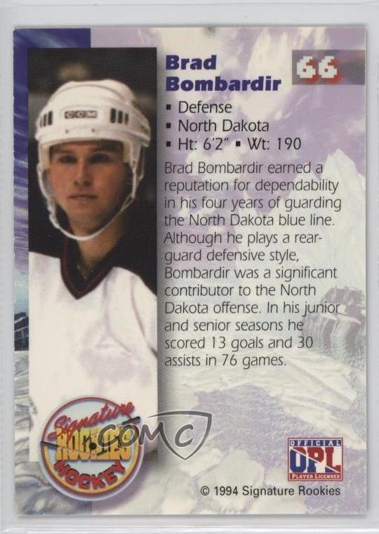 1995 Signature Rookies Signatures /7750 Brad Bombardir #66 Auto