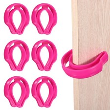 6 PCS Door Pinch Guard, Door Slam Stopper Finger Slam Preventer, Pink
