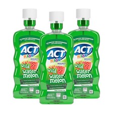 ACT Kids Anticavity Fluoride Mouthwash, Sugar 5.63 Fl Oz Pack of 3