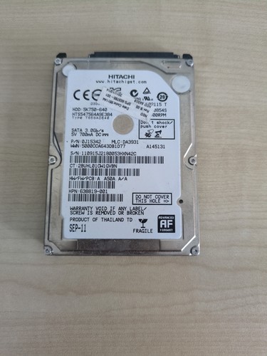 640GB Hitachi HTS727564A9E364 HDD Festplatte 7200RPM SATA 2,5" Travelstar