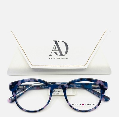 NEW HARD CANDY HC26 TTBLU Blue Tortoise Womens Panto Eyeglasses 48-21-140 B:40 B
