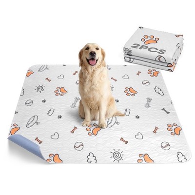 Washable Pee Pads for Dogs, 2 Pack Large 36''x41'' Super Absorbent Reusable Dog...