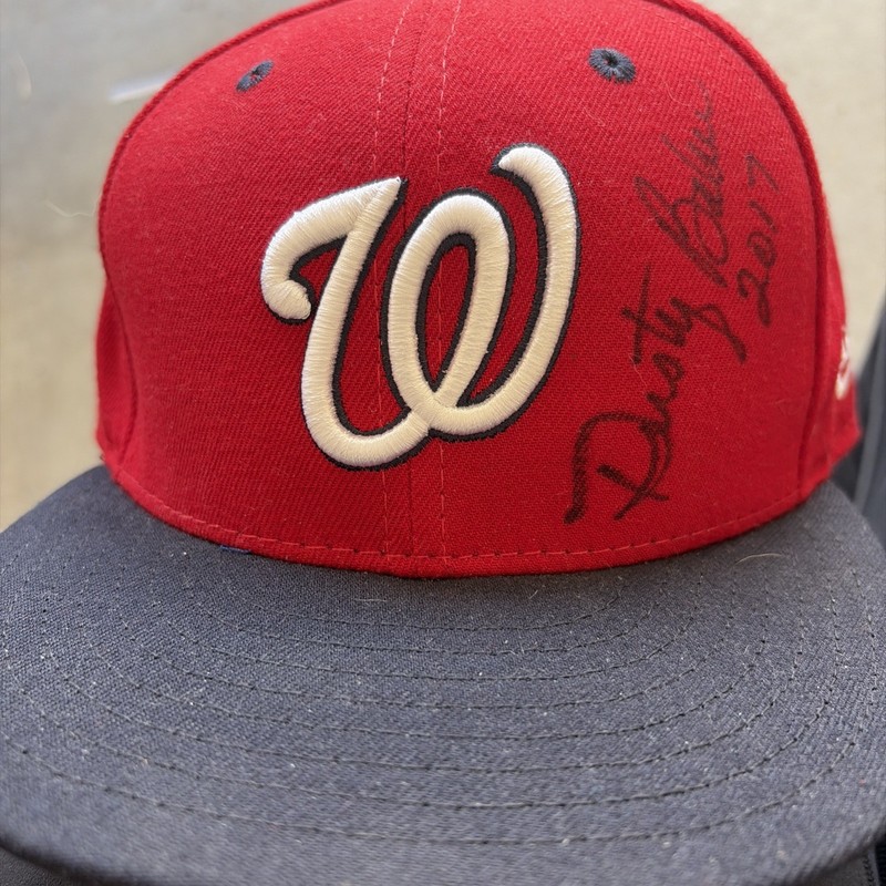 Dusty Baker Washington Nationals Autographed New Era Hat MLB Baseball Cap 7 3/8
