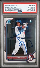 2022 BOWMAN CHROME PROSPECTS #BCP24 JORBIT VIVAS PSA 6 AUTO 10