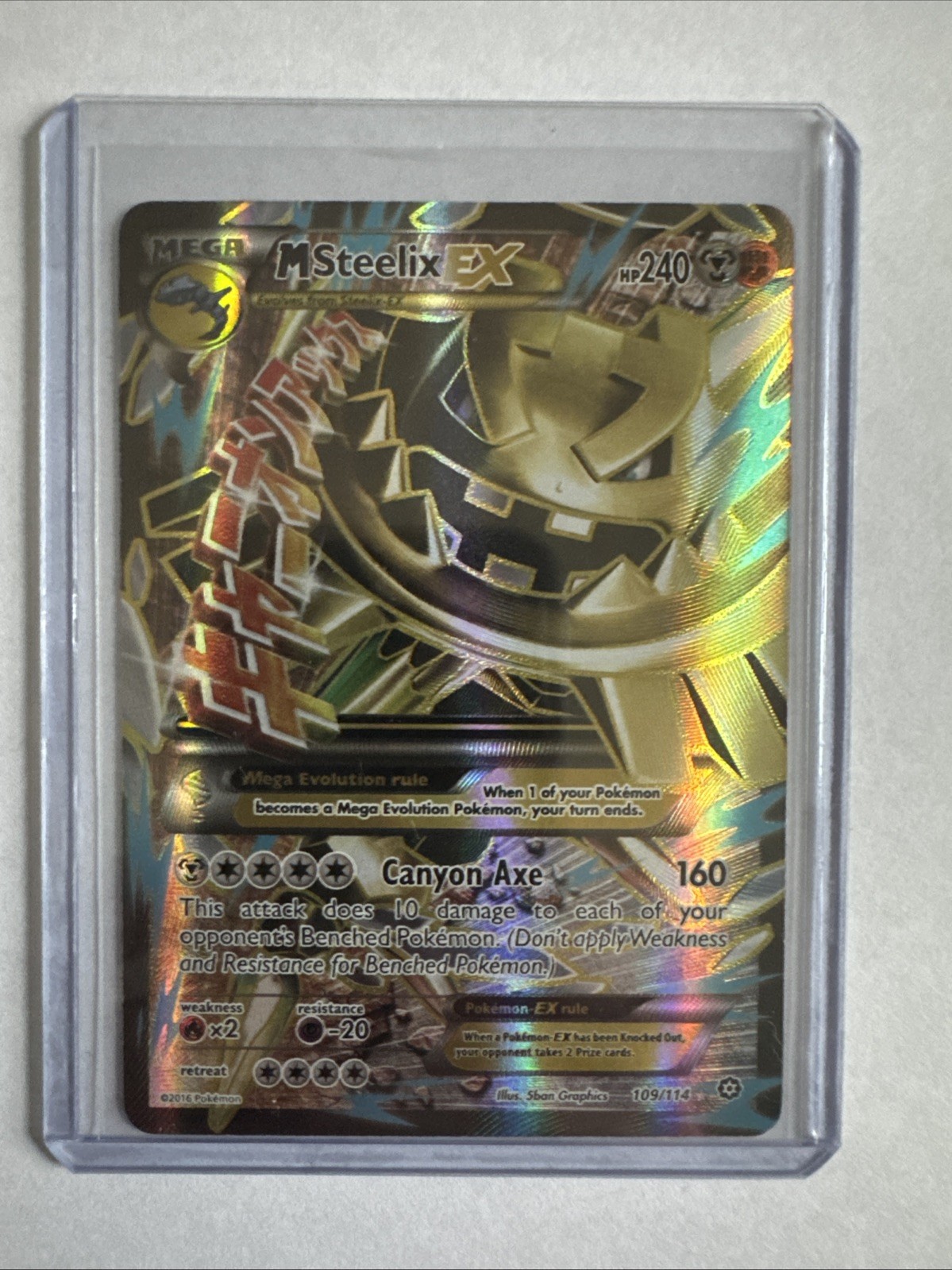 Pokémon TCG M Steelix EX Full Art Ultra Rare Steam Siege 109/114 NM