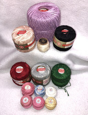 Lot of 13 Vtg Star Tatting Crochet Thread Mixed Colors Mixed Sizes Used Unused