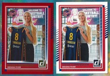 2 Sophie Cunningham 2025 Donruss WNBA Fever Cards #24 - Red Holo 028/299 & Base