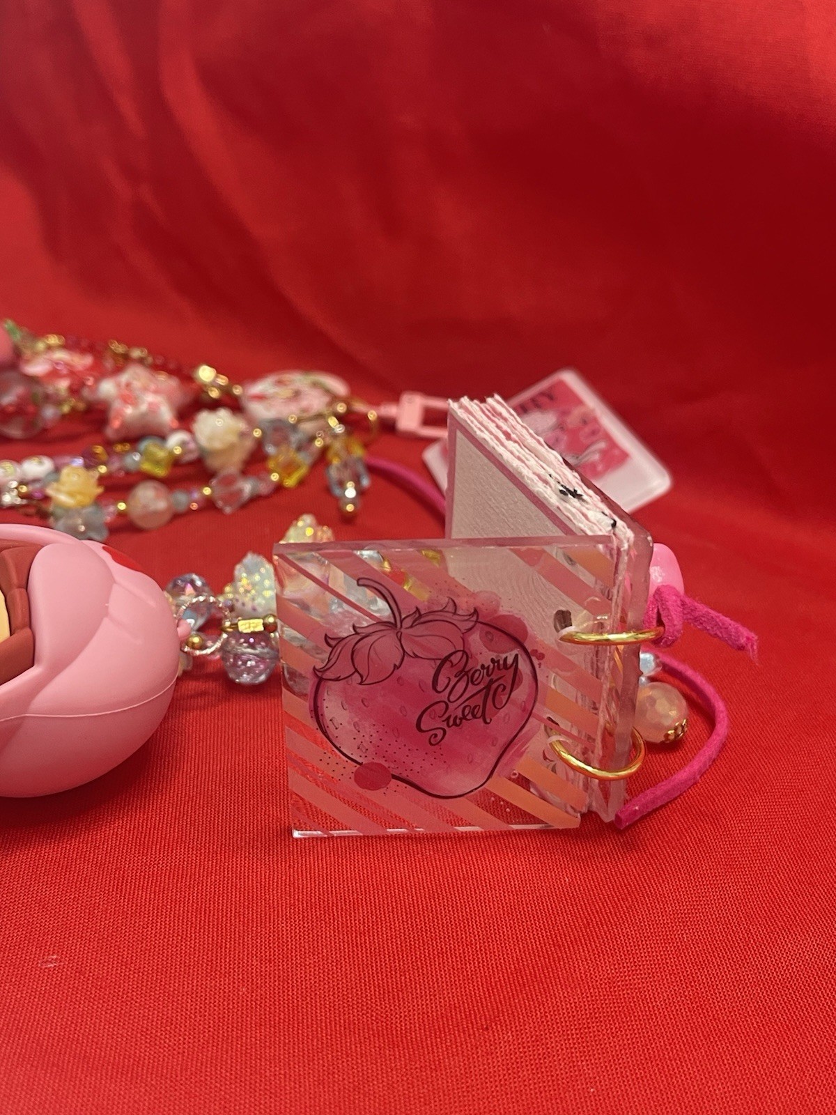 Strawberry Shortcake Mini Acrylic Journal Bundle | Tassel & Spine Dangle