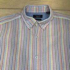 Penguin Munsingwear Men's Shirt 15 1/2 32/33 Multicolor Striped Button Down LS