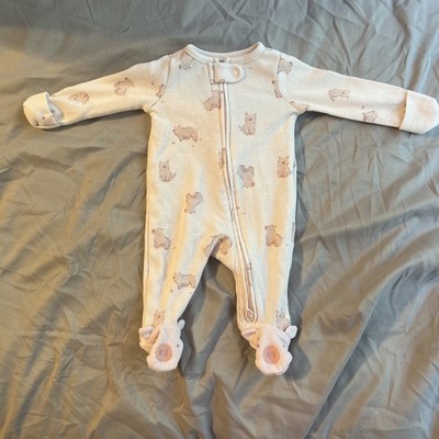 Baby Girl Clothes Just One You Carter's Newborn Pink Farm Pig Footed Outfit