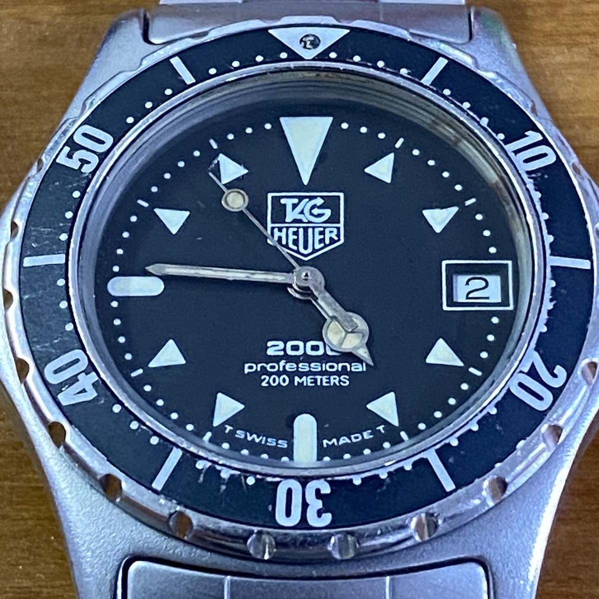 タグホイヤー 2000 クォーツ 973.013B-1 TAG Heuer 2000 Men's Black Watch - 973.013 for sale online