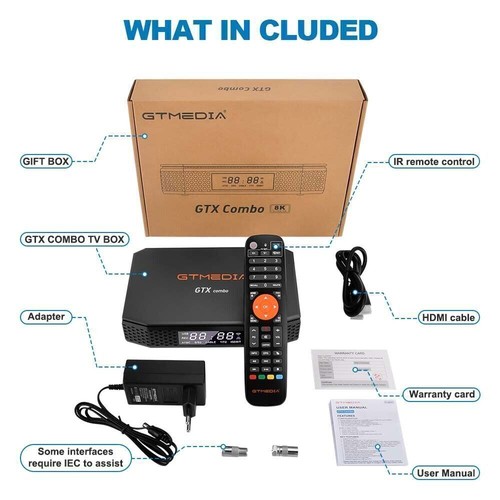 8K FTA DVB-S/S2/S2X/T2/C Combo Satellite Receiver Android Smart TV Box CI+ Slot - Picture 24 of 24