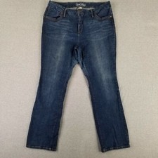 Faded Glory Size 18 Velvet Touch Boot Cut Jeans Soft Stretch Denim
