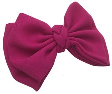 Vtg Large Hair Bow Accessory Clip Barrette Fushia Purple 1980s 1990s