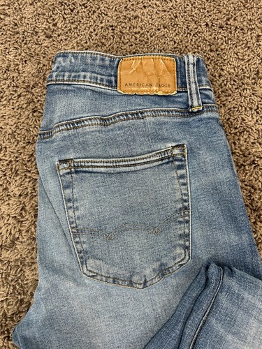 Jeans American Eagle uomo 30x32 blu denim atletico dritto airflex elasticizzato - Foto 14 di 14