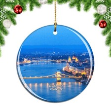 Hungary Danube River Budapest Christmas ornament city travel souvenir