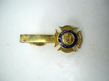 Vintage New York Firefighters Gold Hook Fast Tie Clasp