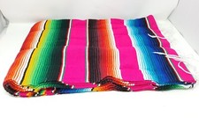 CHEAP pink mexican blanket saltillo sarape falsa blanket