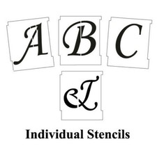 Large Individual Alphabet Letter Stencils  A-Z or a-z  Wedding Script 150mm 6''