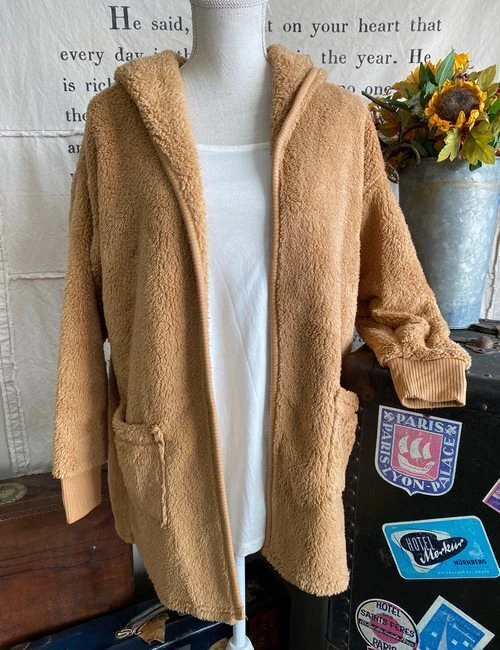 Tan shaggy hotsell cardigan