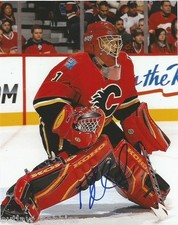 Calgary Flames Jonas Hiller Autographed Signed 8x10 NHL Photo COA E