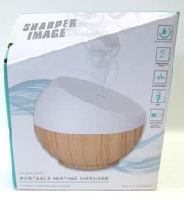 SHARPER IMAGE Ultrasonic Portable Misting Aromatherapy Diffuser 1.7 oz Cap 