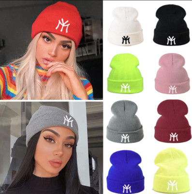 Women Men Hats New York Winter  Beanie Knitted Cap Bonnet My Hat Casual Ny Sale