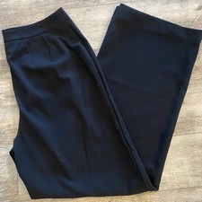 Villager Liz Claiborne Flat Front Pants Women's Size 10 Black Straight Stretch