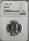 1956 Washington Quarter NGC MS65 #