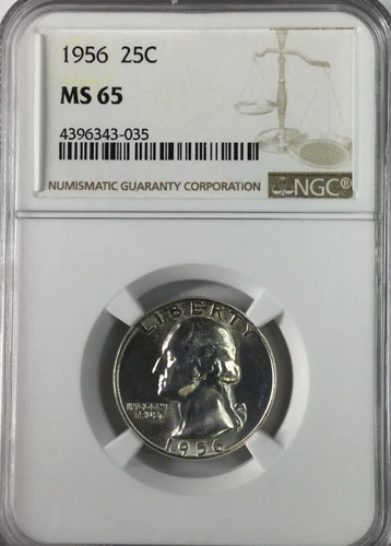 1956 Washington Quarter NGC MS65 #