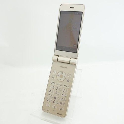 SHARP AQUOS SH-01J Gold FLIP PHONE Japan Limited Edition English ok - Afbeelding 1 van 8