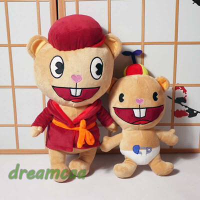 2 Pcs Happy Tree Friends Pop&Cub Bear Stuffed Doll HTF Anime Plush Toys Present