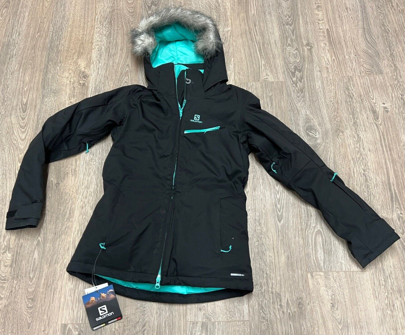 Giacca da sci donna Salomon Rise extra small 8 giri £229 pelle avanzata asciutta 10k