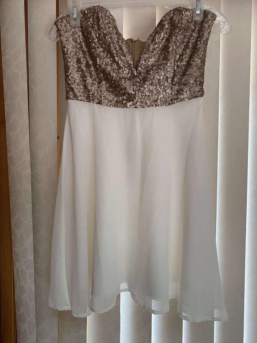 white and gold cocktail party dress White & Gold Dresses Collection