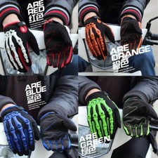 Men Cycling Motorcycle Racing Gloves Halloween Skeleton Skull Bone Warmer Gloves