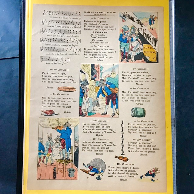 Image D Epinal Pellerin Chanson L Alouette Et Le Pinson Ronde Bretonne Xix 39 Cm Ebay