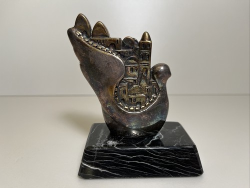Zadok Arts Jerusalem Sculpture Marble Base Signed Sam Philipe - Picture 2 of 3