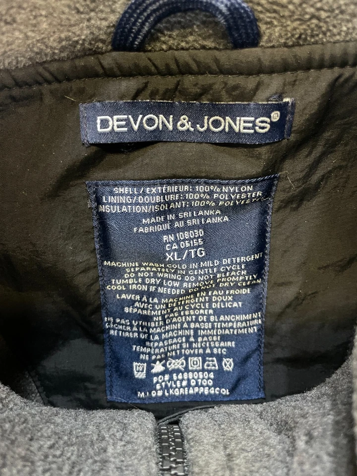 Chaqueta Bomber Devon & Jones Para Hombre Talla XL Negra Corea Veterano Forrada de Vellón Foto 2 de 4
