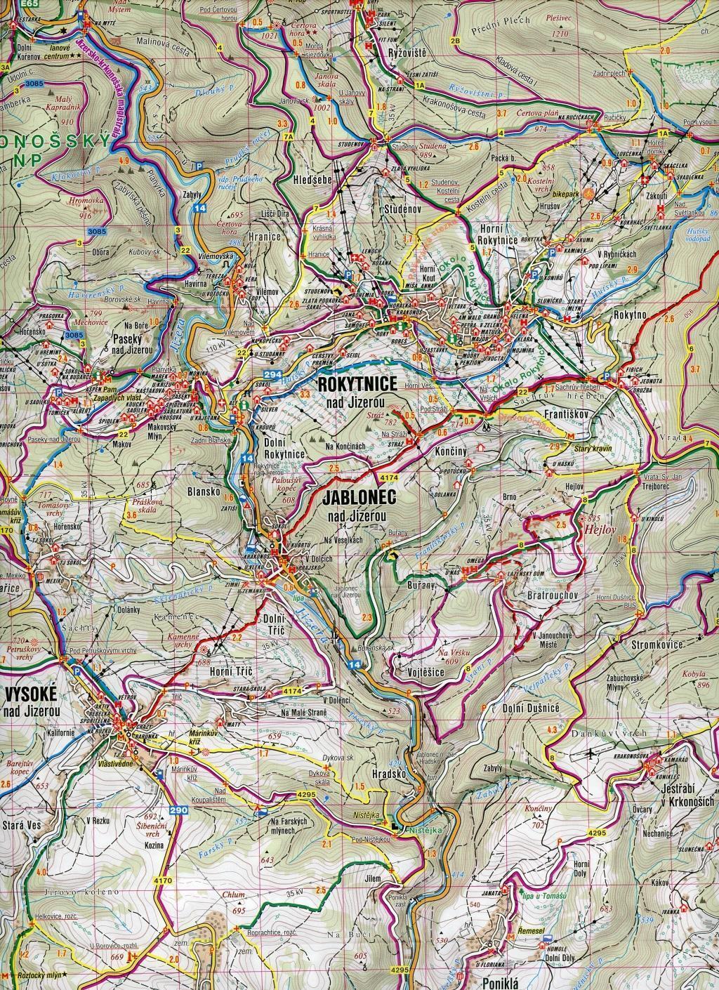 Thumbnail - Wanderkarte Tschechien Krkonose Turisticke Mapy Cesko (land-)karte