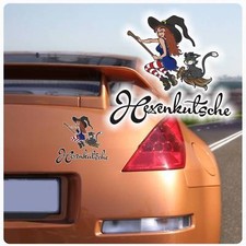 Hexe Besen Hexenkutsche Autoaufkleber Auto Aufkleber Sticker Katze Hexen DA670
