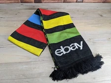 Rainbow eBay Open 2023 Acrylic Polyester Knitted 8" Wide 60" Long Scarf Ruffneck