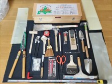 Japanese Vintage Kakuri Carpenter Tool set Hand plane hand saw etc With case #4
