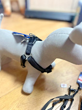 Step in Harness Dog Puppy to Adult Black one touch two D ring Trixie