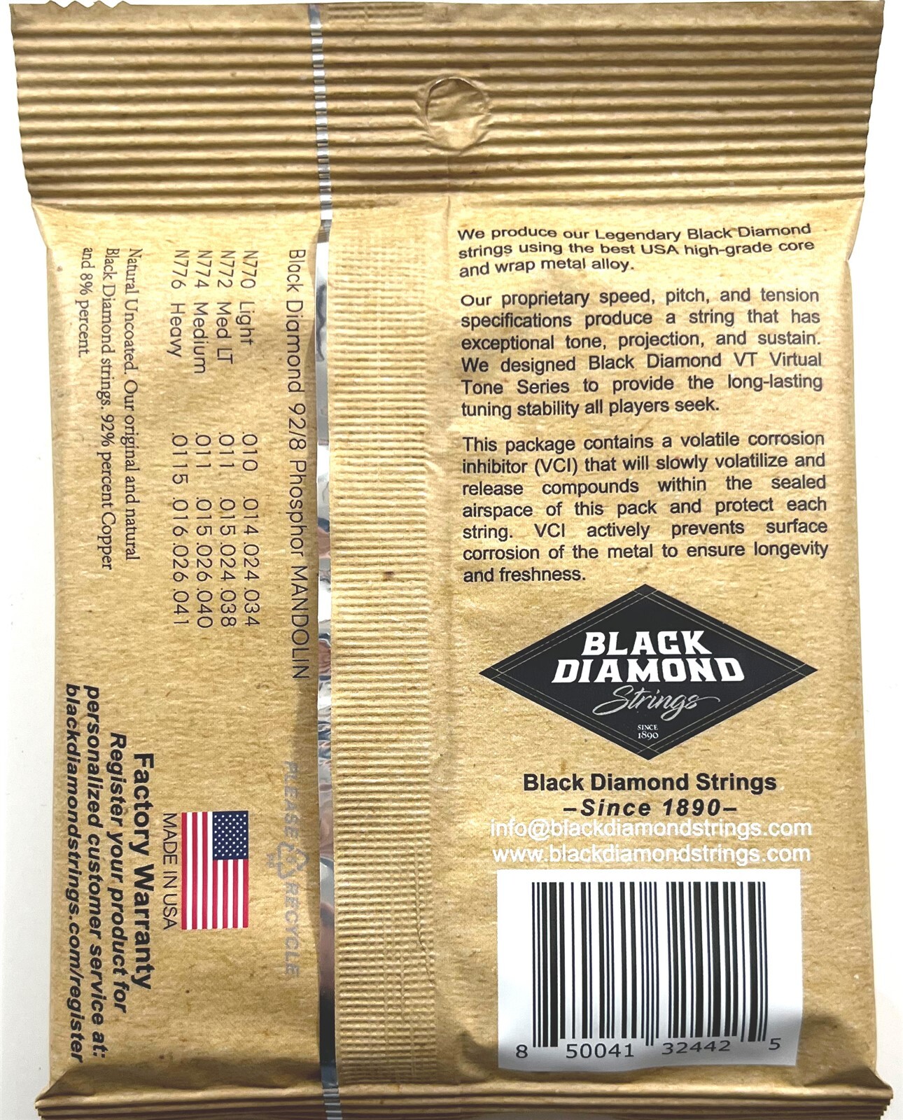 Black Diamond Mandolin Strings Phosphor Bronze Loop End .0115-.041 | eBay